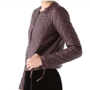 Worn Twice! REBECCA TAYLOR ‘Quilted Leather Moto’ Jacket